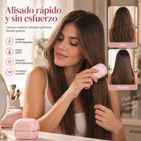 Cepillo Alisador de Pelo Recargable